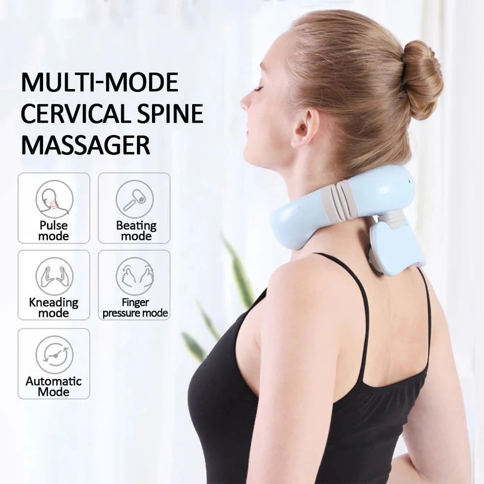 4D Intelligent Pulse Neck Massager – Advanced Pain Relief & Relaxation| GoFitLife™