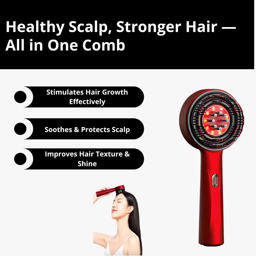 Multifunctional Infrared Therapeutic Comb – Scalp Massage | GoFitLife™