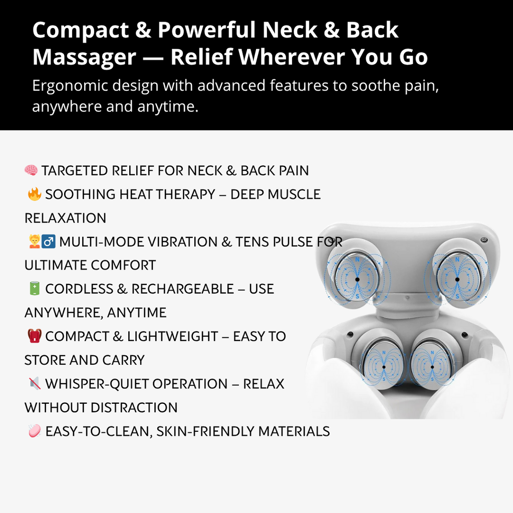 4D Intelligent Pulse Neck Massager – Advanced Pain Relief & Relaxation| GoFitLife™