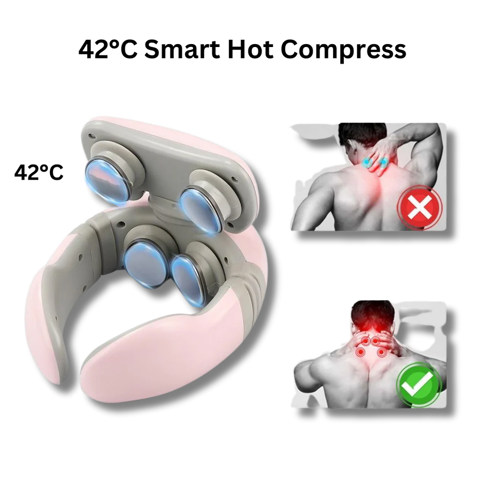 4D Intelligent Pulse Neck Massager – Advanced Pain Relief & Relaxation| GoFitLife™