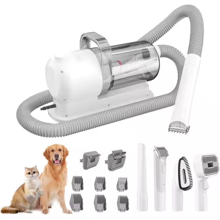 Professional 7-In-1 Pro Pet Grooming Kit Low Noise Pet Cleaning Vacuum Clipper | GoFitLife™