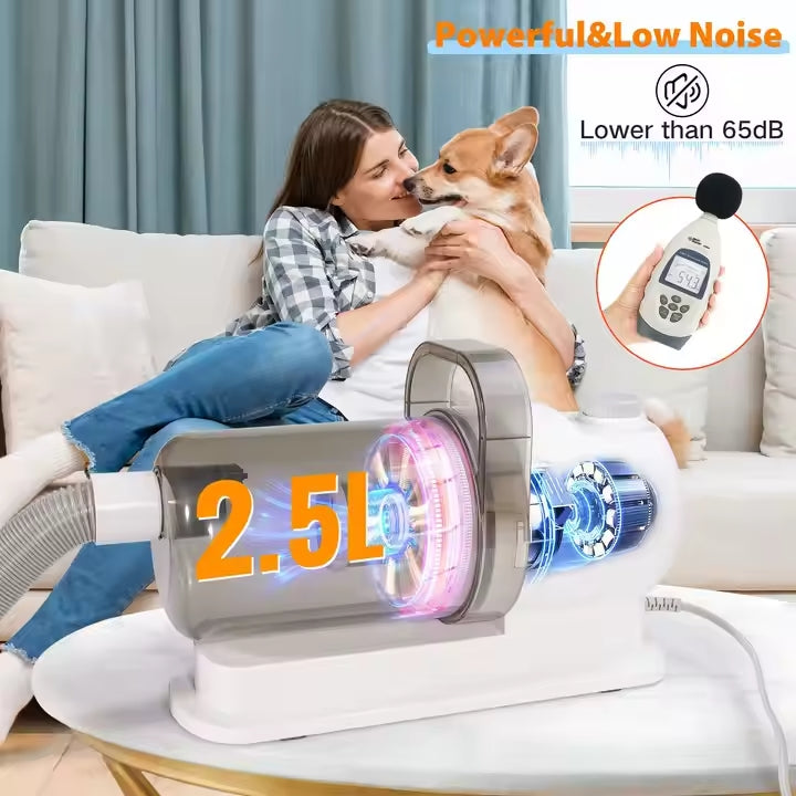 Professional 7-In-1 Pro Pet Grooming Kit Low Noise Pet Cleaning Vacuum Clipper | GoFitLife™